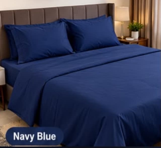 Plain Bedsheet 4 pillowcases and duvet 60k